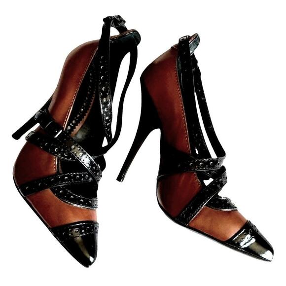 Tory Burch Black/Brown Heels Pumps | Size 6.5 - Picture 3 of 9